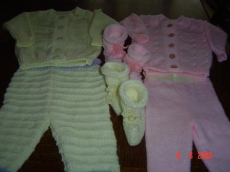 Ensemble jaune et rose